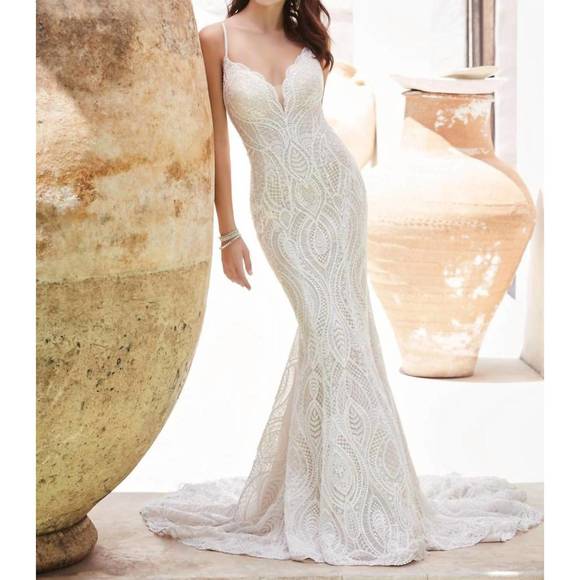 NEW MAGGIE SOTTERO daxton wedding dress in ivory over nude - Picture 5 of 6